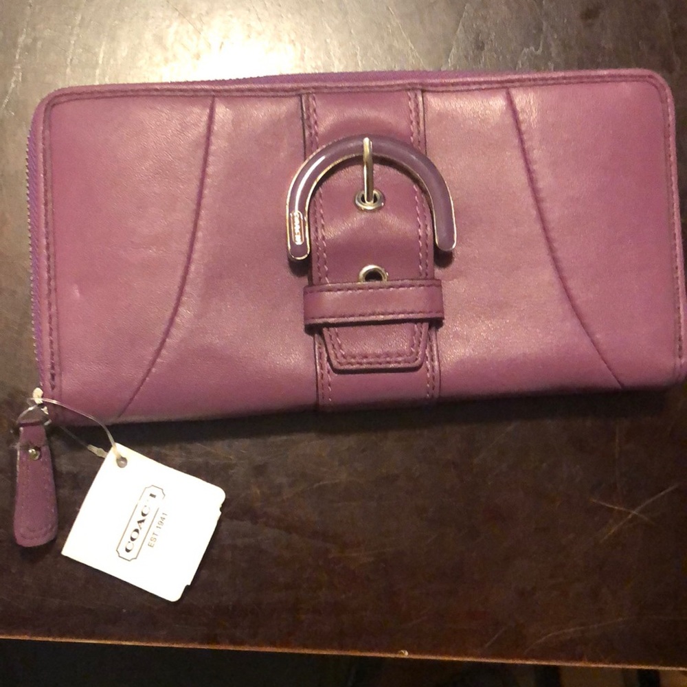 Coach berry leather wallet